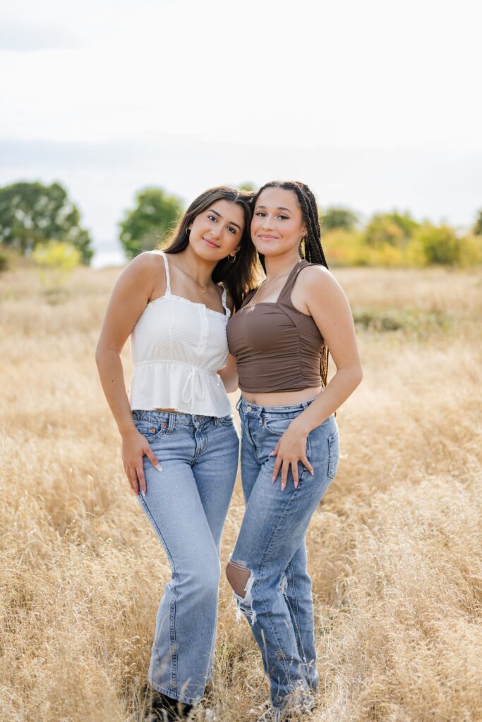 best friends senior session discovery park seattle