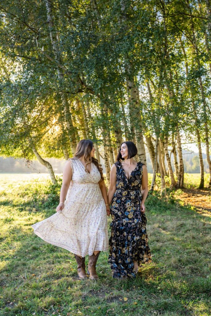 teen with mom in long dresses north bend