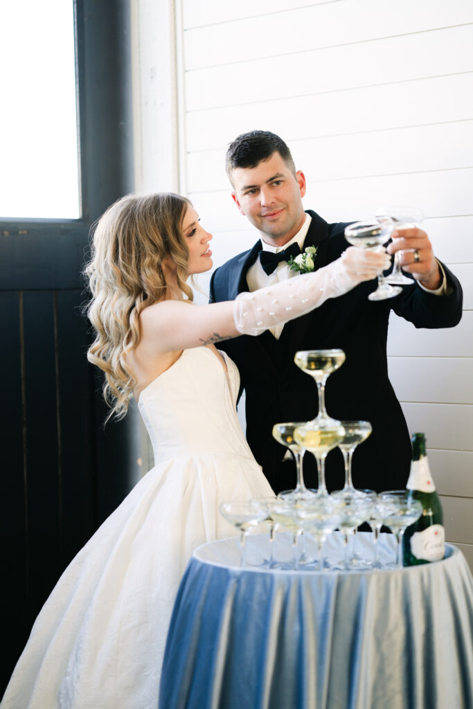 champagne toast wedding