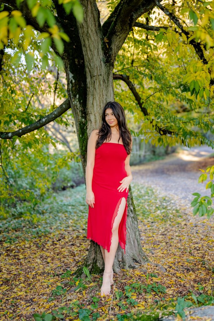 red dress seattle arboretum