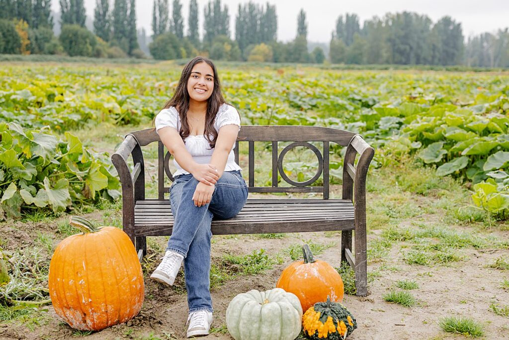 pumpkin field portraits fall