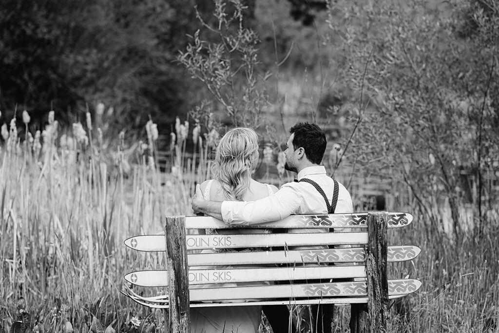 wedding couple bench