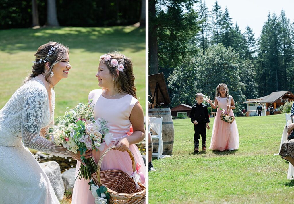 flower girl garden wedding