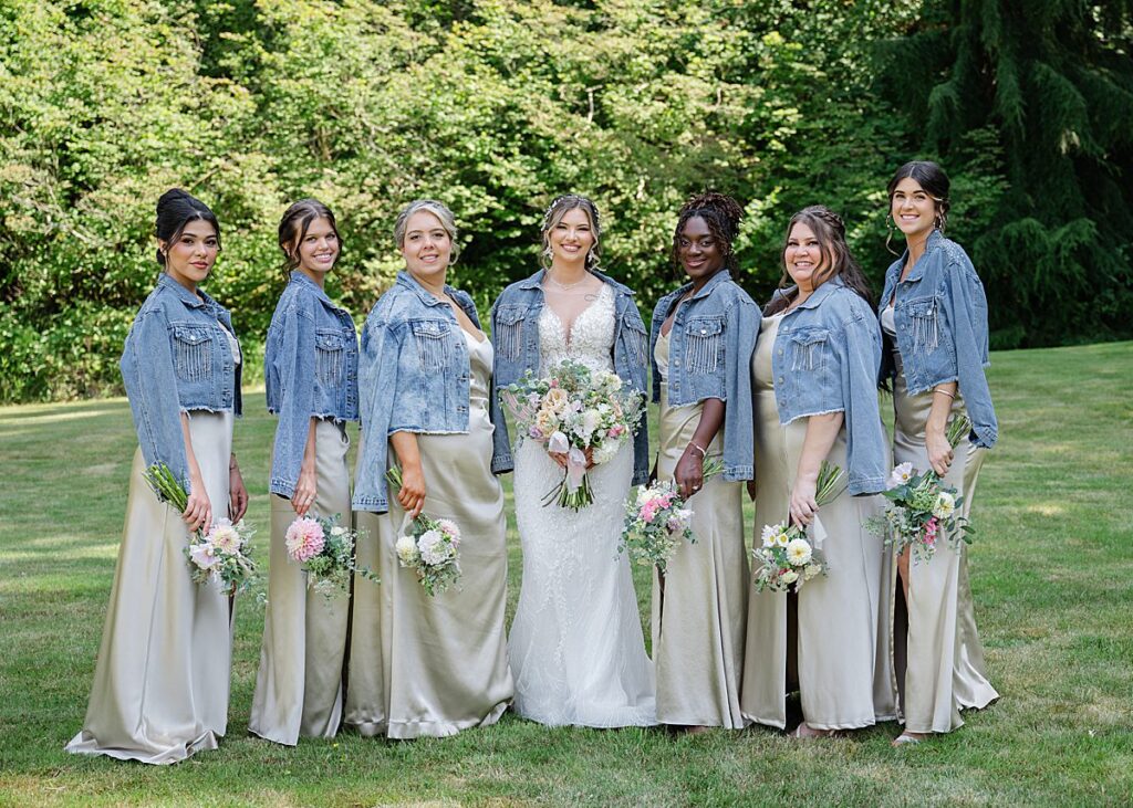 bridesmaid jean jackets