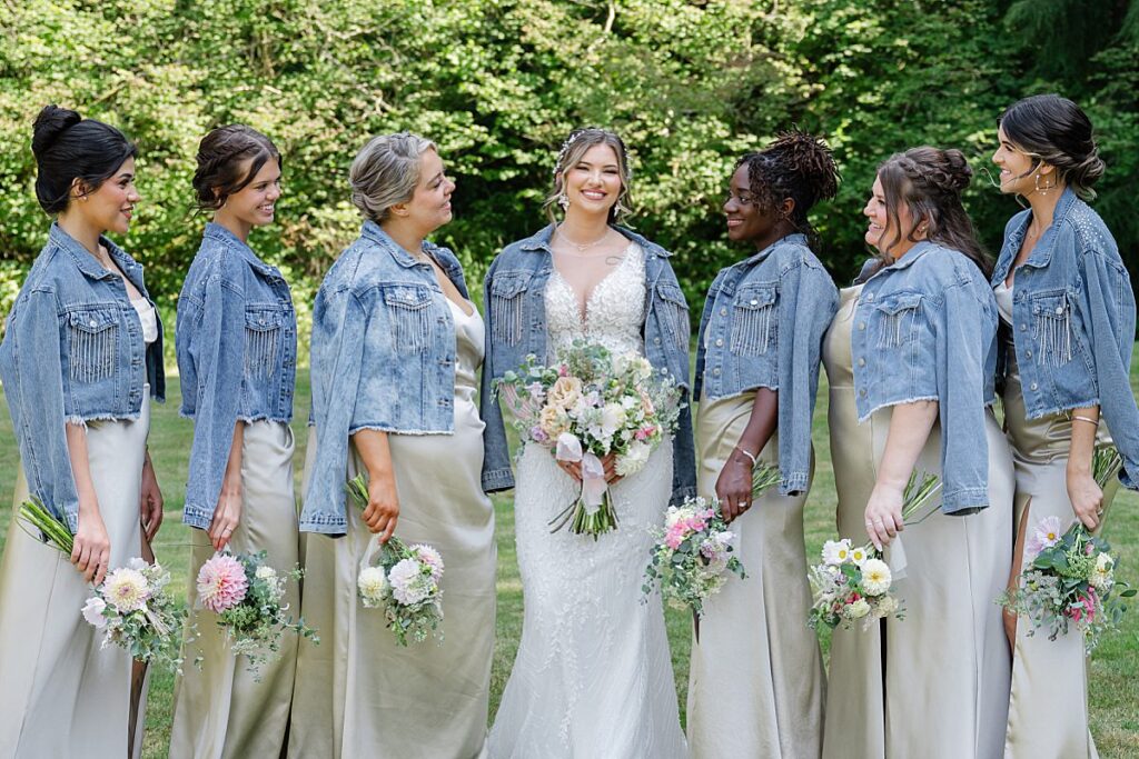 jean jackets bridesmaids