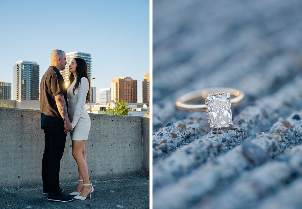 bellevue rooftop couple session