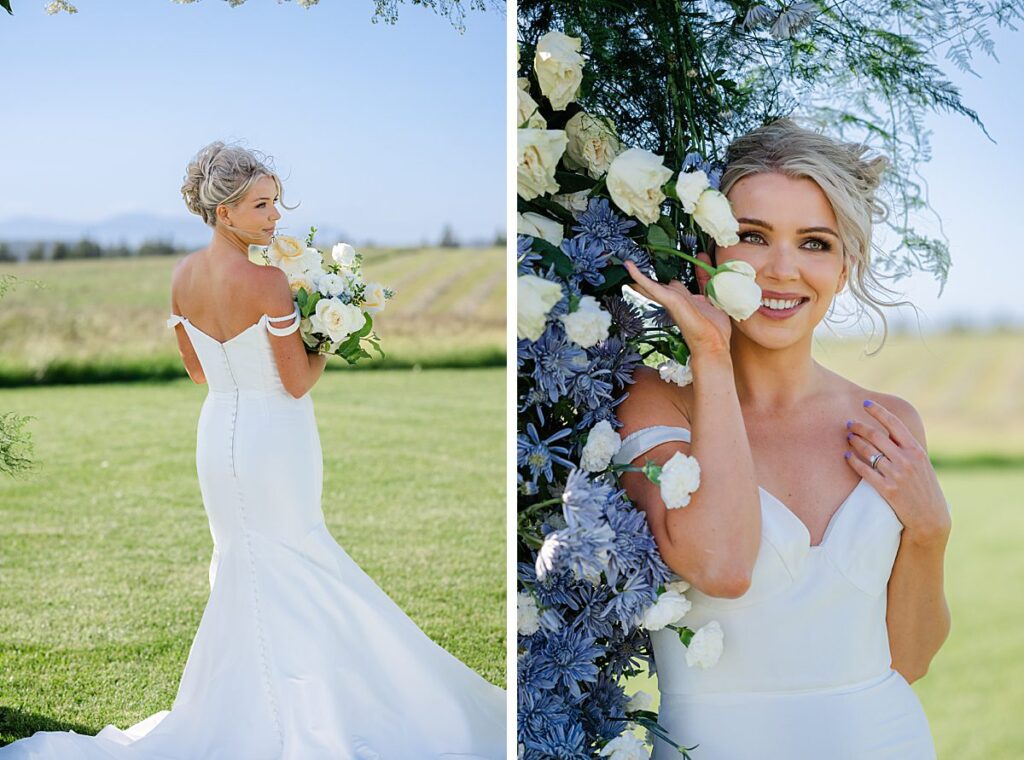 spring floral arch wedding