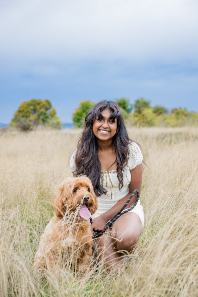 discovery park girl and dog