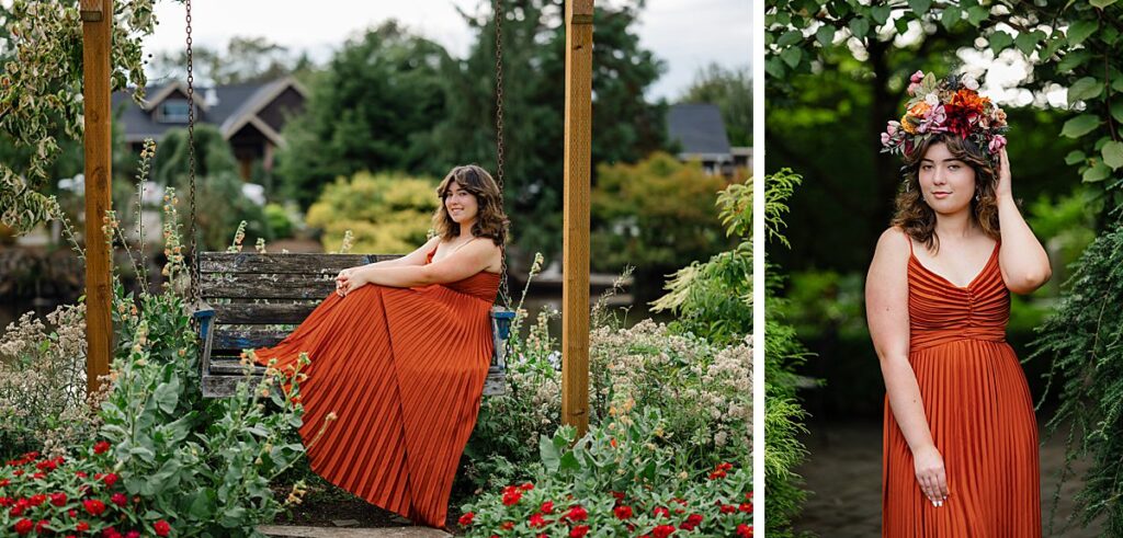 flower farm senior portraits