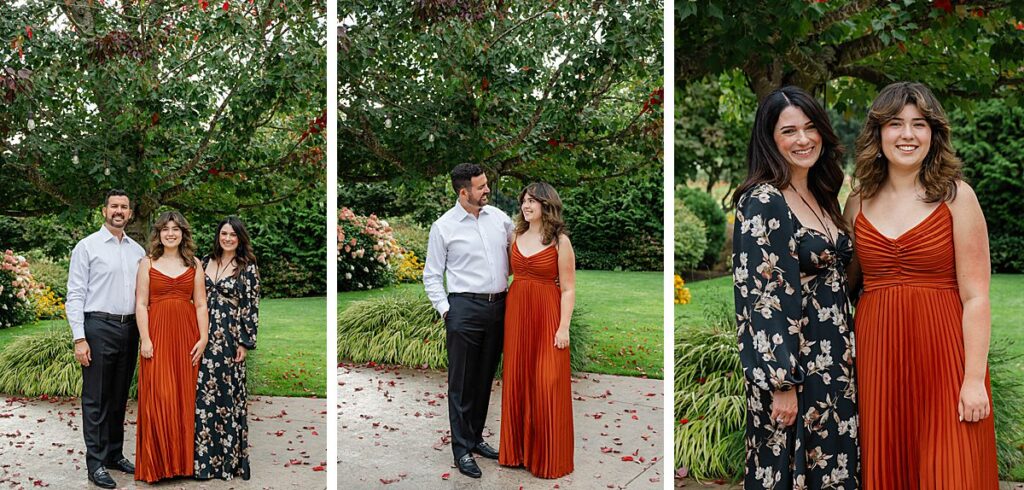 high school senior and parents
