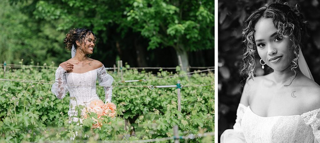winery bridal portraits