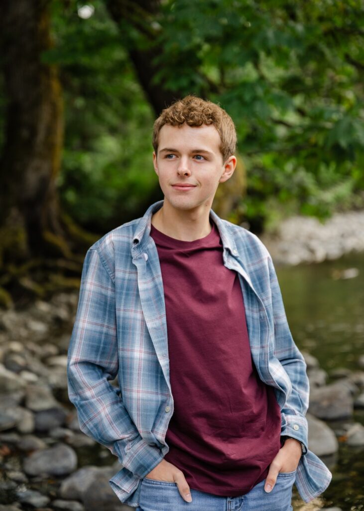 senior guy at river park in north bend 