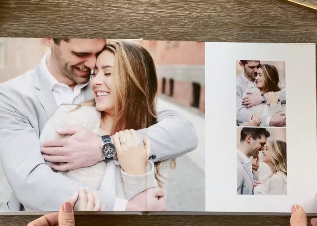 inside of wedding album lay flat design