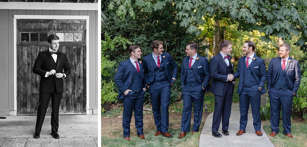 snoqualmie washington groomsmen portraits and getting ready