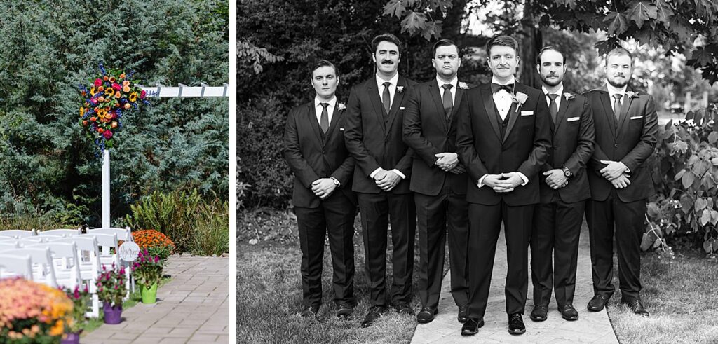 snoqualmie washington groomsmen portraits and ceremony space