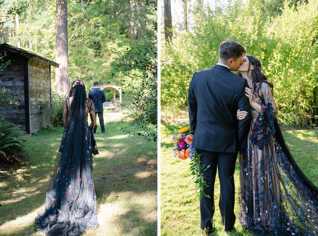 private vows and first touch at evergreen meadows wedding venue snoqualmie washington