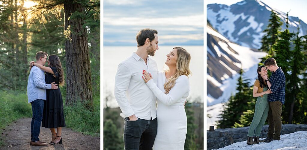 destination engagement couples forest and beach and mountains