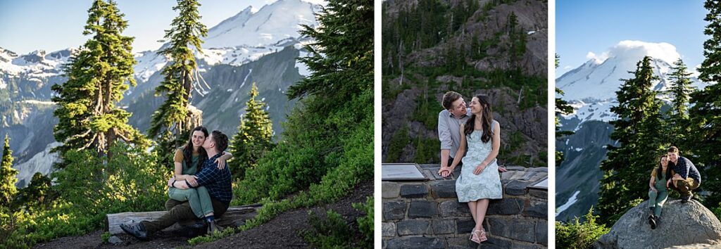 sitting poses for engagement couples mount baker artist point