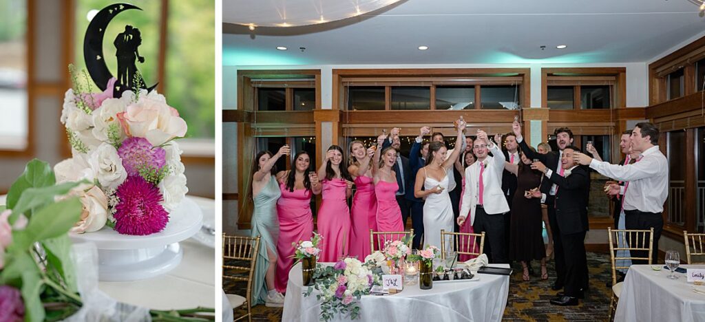 The Club at Snoqualmie Ridge indoor wedding reception wedding party toast