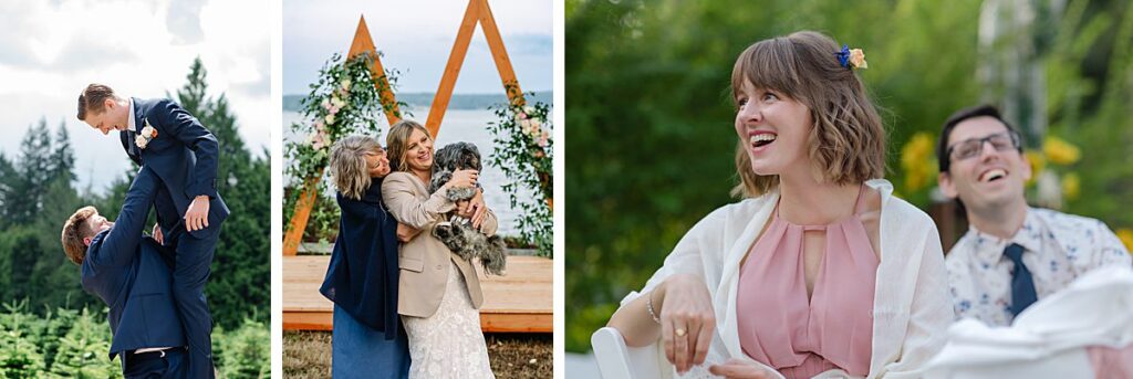 groomsmen and family candid wedding moments