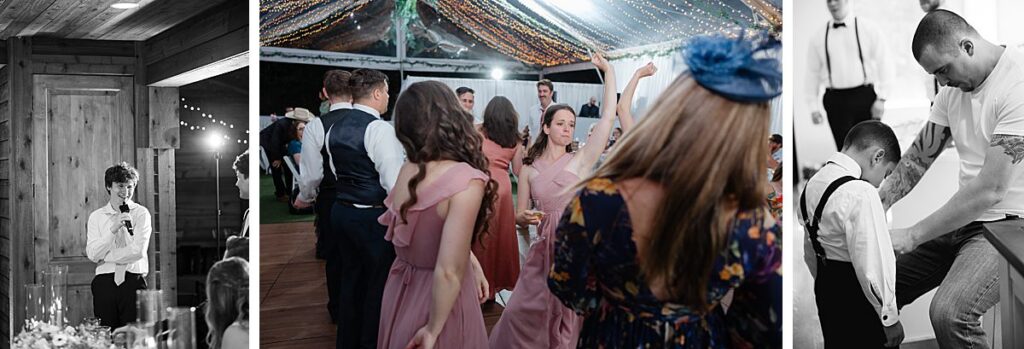 candid washington wedding moments dancing, speeches, and getting ready