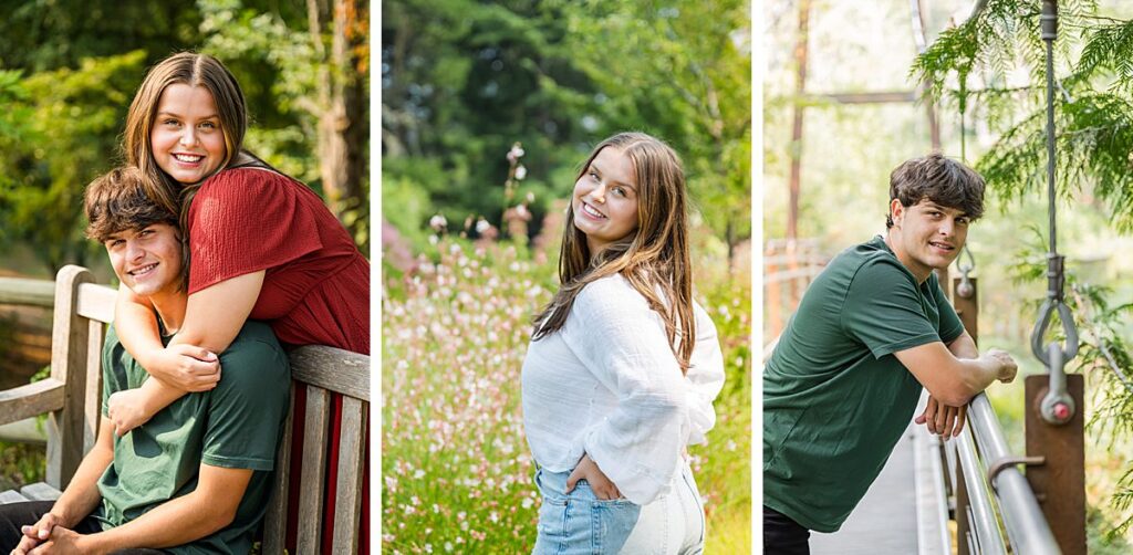 high school twin brother and sister at bellevue botanical garden