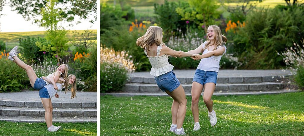 kirkland high school senior twin sisters at heritage park