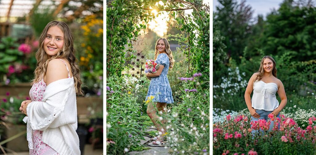 snohomish high school senior girl at flower farm