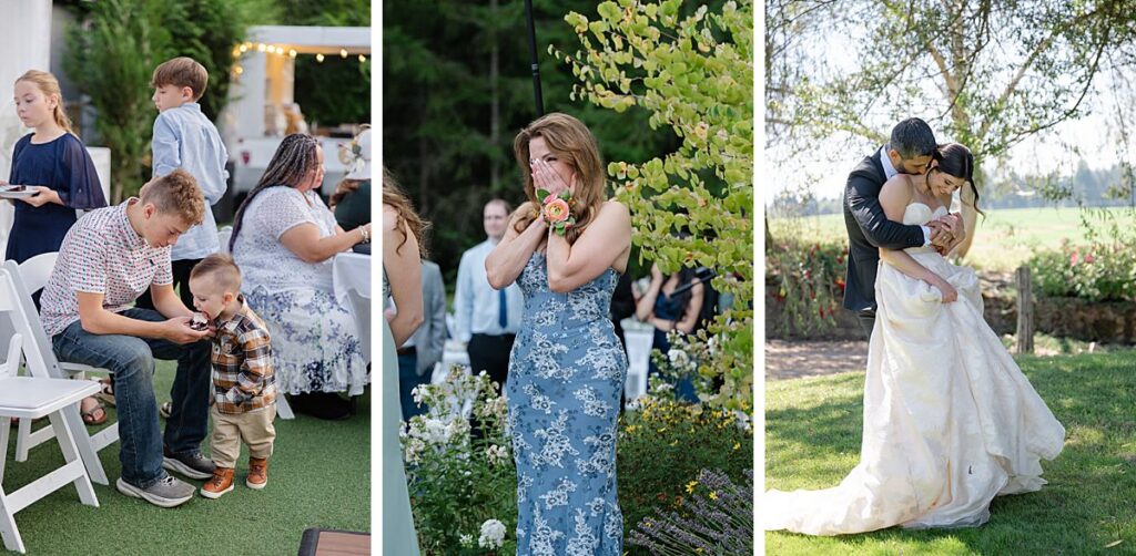 photojournalistic wedding photography washington bride and groom and family