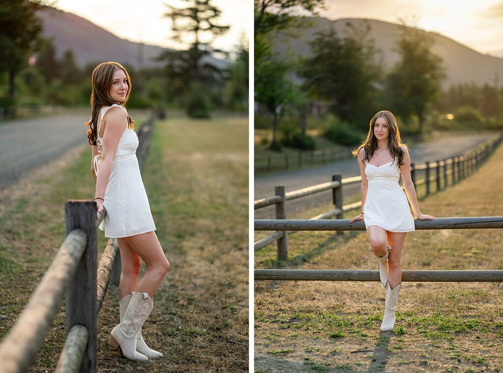 susnet north bend park senior girl white dress