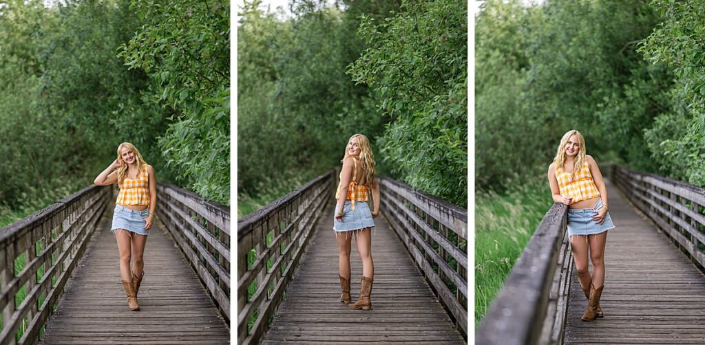 kirkland high school senior at park in spring