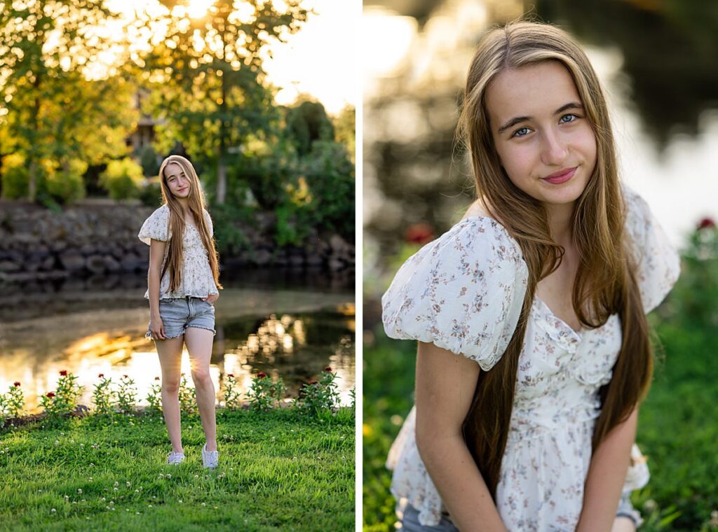 high school senior snohomish washington flower garden