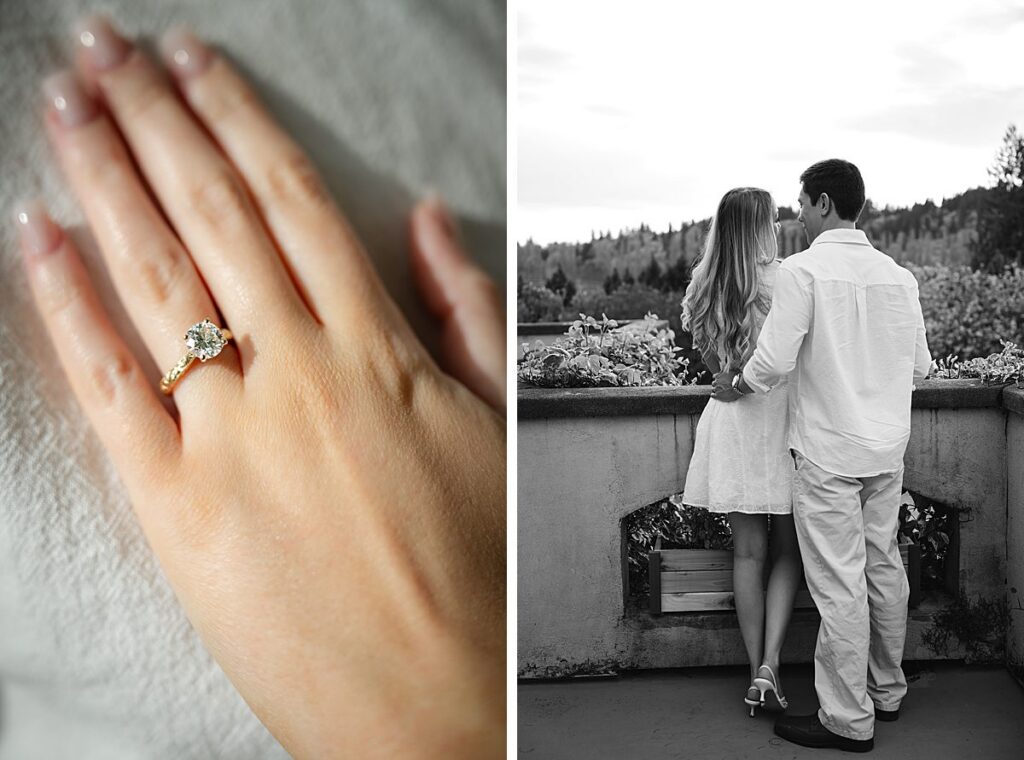 chateau lill estate woodinville engaged couple