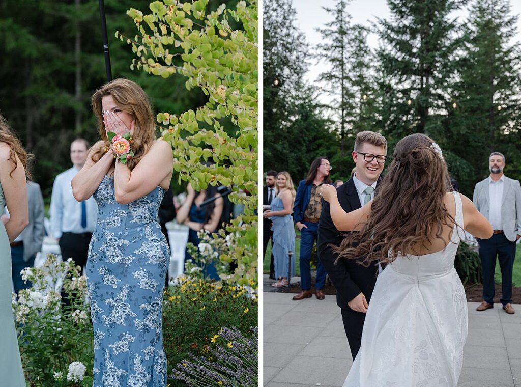 backyard garden wedding summer dancing