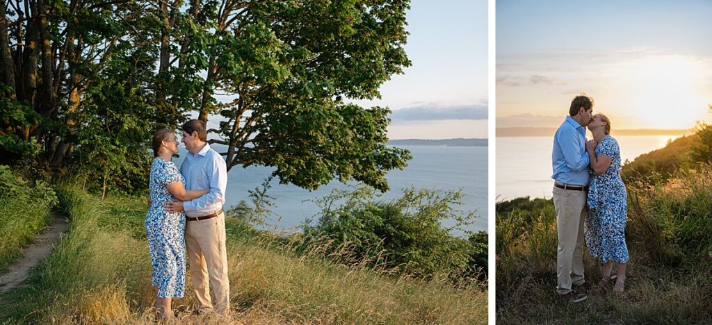 puget sound view seattle park sunset engagement summer