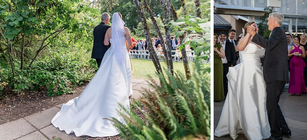 uw center for urban horticulture wedding bride with father